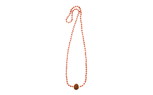 Siddha Rudraksha Mala with a 3 Mukhi Rudraksha and 54 authentic 5 Mukhi Rudraksha