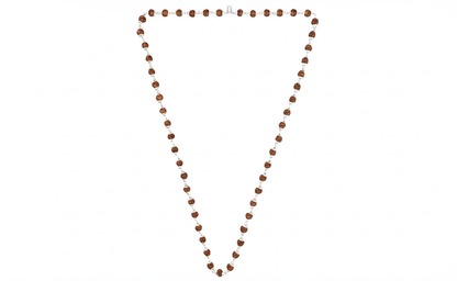5 Mukhi Rudraksha Silver Mala with 54 Beads (Unisex)