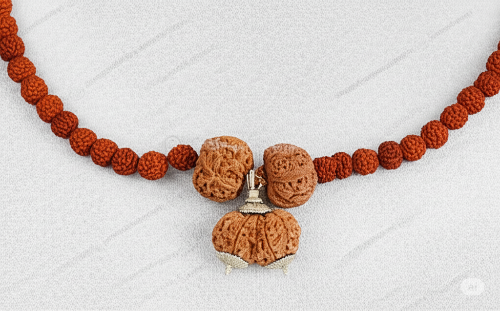 Prem Vriddhi Mala - 6 Mukhi, 7 Mukhi and Gauri Shankar Rudraksha (AB)